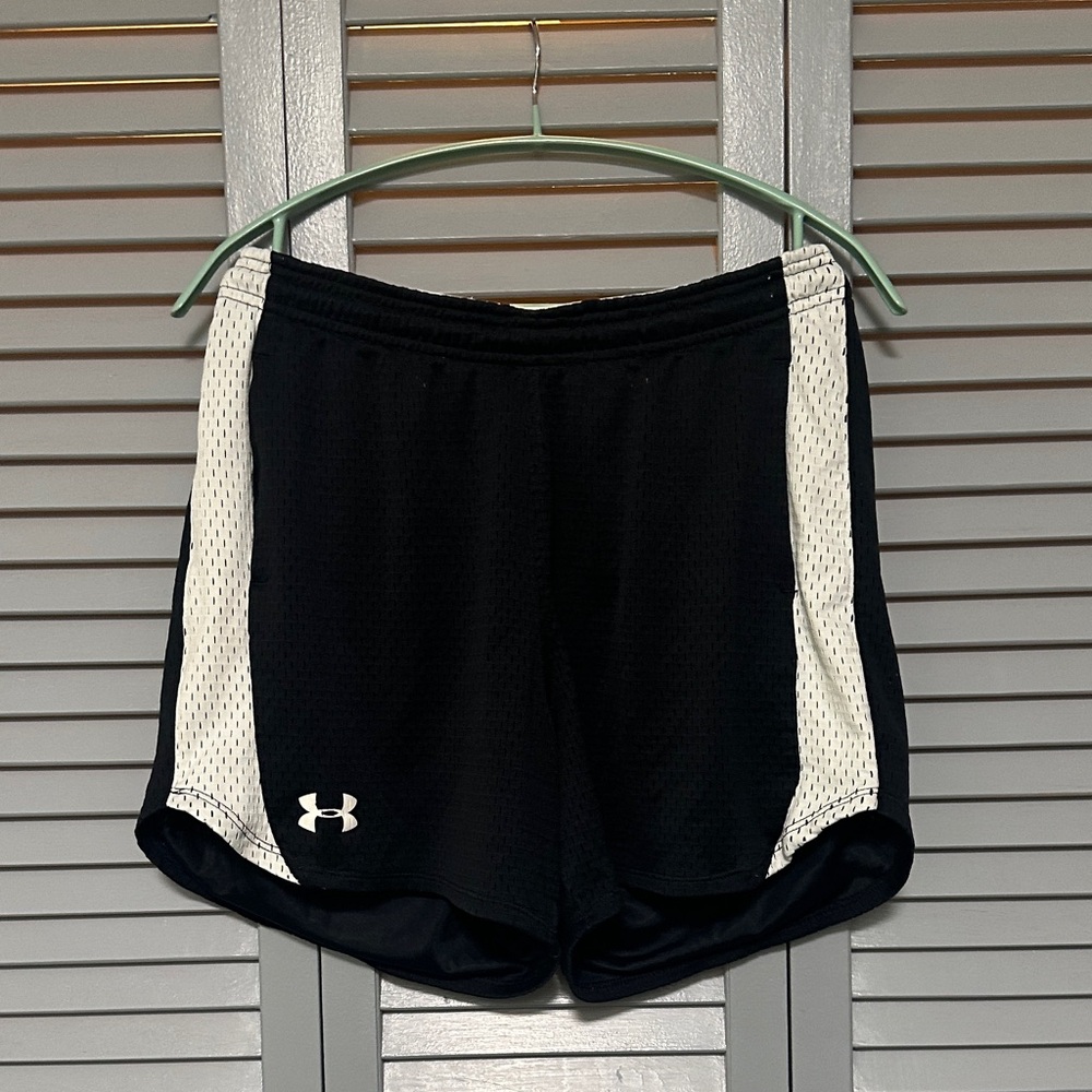 Under Armour Women's Athletic Shorts in Black and White